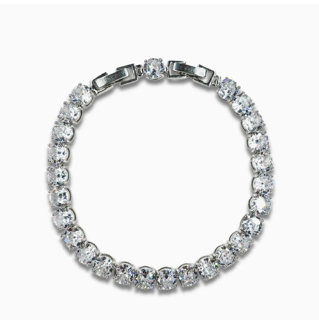 Tennis Crystal Bracelet (Silver)